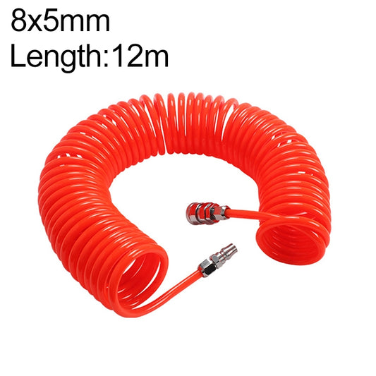 LAIZE Compressor Air Flexible PU Spring Tube with Connector, Specification:8x5mm, 12m - PU Air Pipe by LAIZE | Online Shopping UK | buy2fix