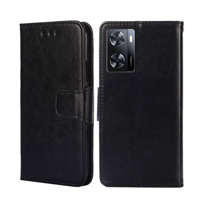For OnePlus Nord N20 SE 4G Crystal Texture Flip Leather Phone Case(Black) - OnePlus Cases by buy2fix | Online Shopping UK | buy2fix