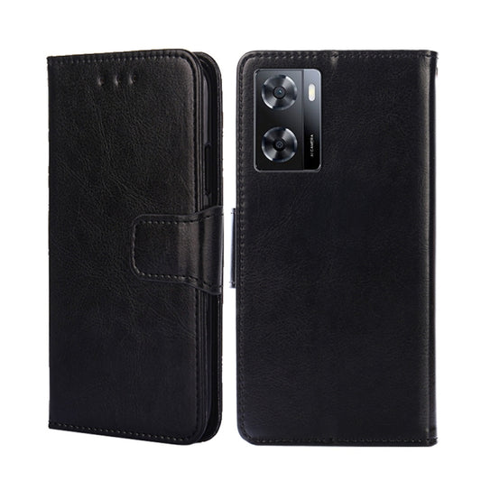 For OnePlus Nord N20 SE 4G Crystal Texture Flip Leather Phone Case(Black) - OnePlus Cases by buy2fix | Online Shopping UK | buy2fix