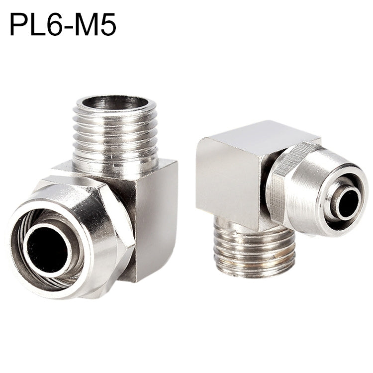 PL6-M5 LAIZE Nickel Plated Copper Trachea Quick Fitting Lock Female Connector - Interface Series by LAIZE | Online Shopping UK | buy2fix