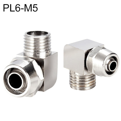 PL6-M5 LAIZE Nickel Plated Copper Trachea Quick Fitting Lock Female Connector - Interface Series by LAIZE | Online Shopping UK | buy2fix