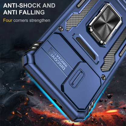 For Samsung Galaxy S23 5G Armor PC + TPU Camera Shield Phone Case(Navy Blue) - Galaxy S23 5G Cases by buy2fix | Online Shopping UK | buy2fix