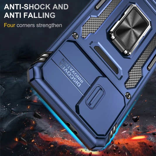 For Samsung Galaxy S23 5G Armor PC + TPU Camera Shield Phone Case(Navy Blue) - Galaxy S23 5G Cases by buy2fix | Online Shopping UK | buy2fix