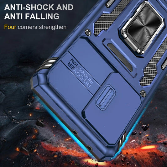 For Samsung Galaxy S23 Ultra 5G Armor PC + TPU Camera Shield Phone Case(Navy Blue) - Galaxy S23 Ultra 5G Cases by buy2fix | Online Shopping UK | buy2fix
