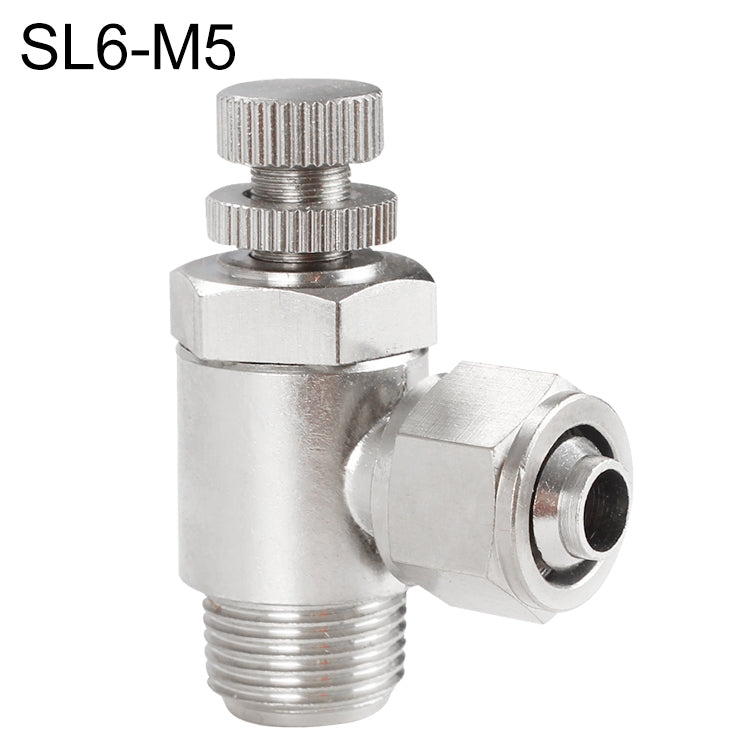 SL6-M5 LAIZE Nickel Plated Copper Trachea Quick Fitting Throttle Valve Lock Female Connector - Interface Series by LAIZE | Online Shopping UK | buy2fix