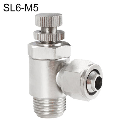 SL6-M5 LAIZE Nickel Plated Copper Trachea Quick Fitting Throttle Valve Lock Female Connector - Interface Series by LAIZE | Online Shopping UK | buy2fix