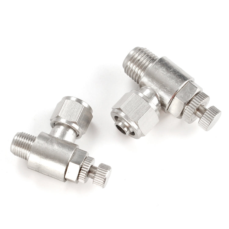 SL6-M5 LAIZE Nickel Plated Copper Trachea Quick Fitting Throttle Valve Lock Female Connector - Interface Series by LAIZE | Online Shopping UK | buy2fix