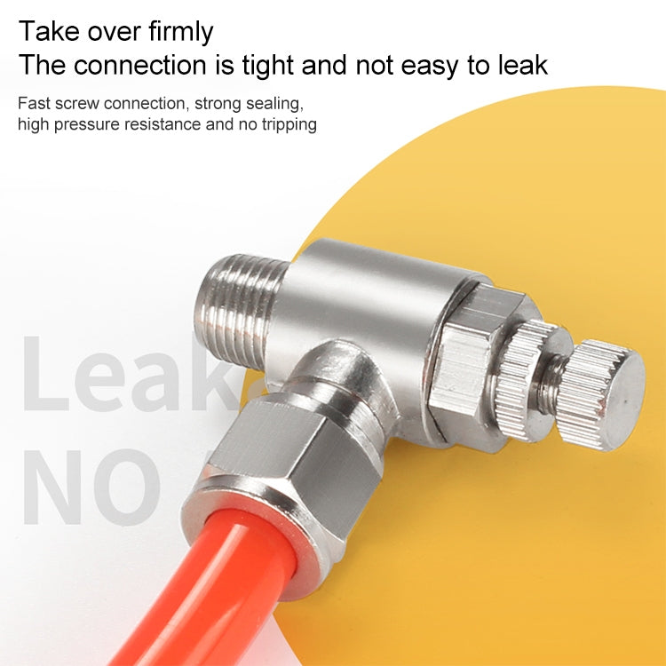SL6-M5 LAIZE Nickel Plated Copper Trachea Quick Fitting Throttle Valve Lock Female Connector - Interface Series by LAIZE | Online Shopping UK | buy2fix