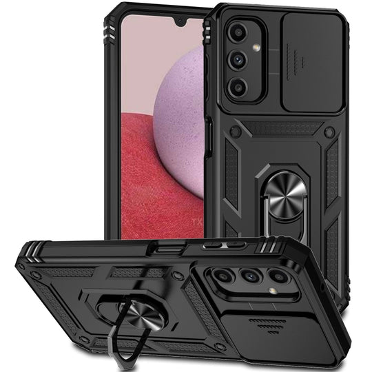 For Samsung Galaxy A14 5G Sliding Camshield Holder Phone Case(Black)