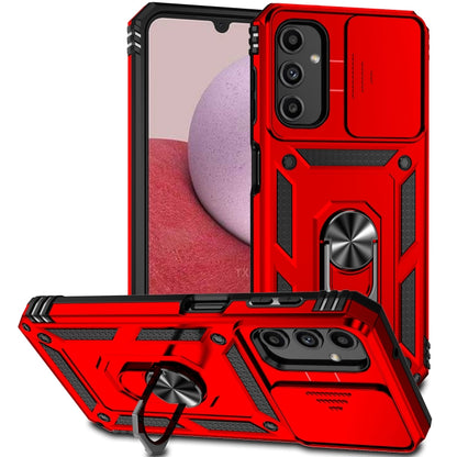 For Samsung Galaxy A14 5G Sliding Camshield Holder Phone Case(Red) by buy2fix
