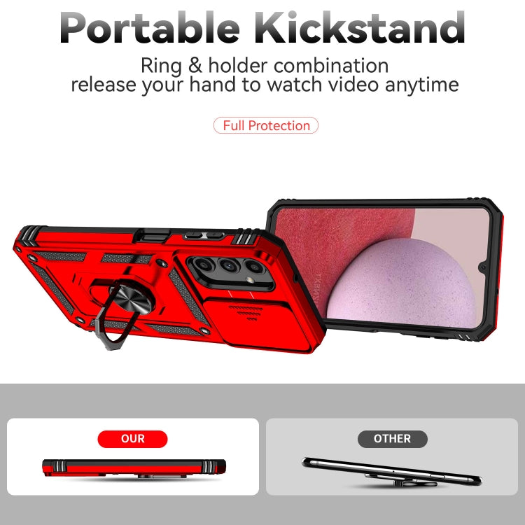 For Samsung Galaxy A14 5G Sliding Camshield Holder Phone Case(Red) by buy2fix