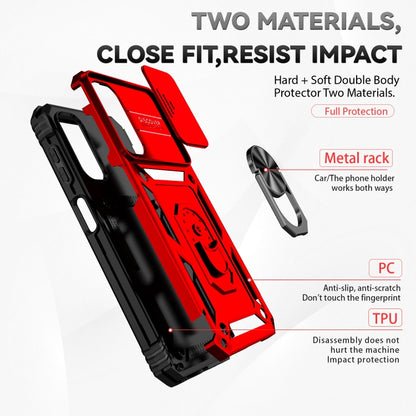 For Samsung Galaxy A14 5G Sliding Camshield Holder Phone Case(Red) by buy2fix
