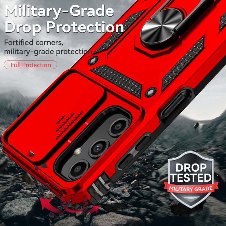 For Samsung Galaxy A14 5G Sliding Camshield Holder Phone Case(Red) by buy2fix