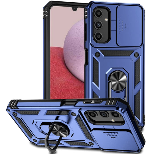 For Samsung Galaxy A14 5G Sliding Camshield Holder Phone Case(Blue)