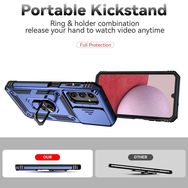 For Samsung Galaxy A14 5G Sliding Camshield Holder Phone Case(Blue) by buy2fix