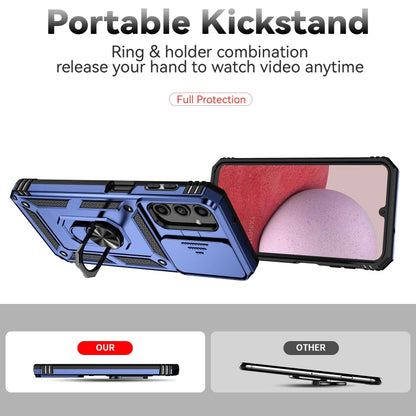 For Samsung Galaxy A14 5G Sliding Camshield Holder Phone Case(Blue) by buy2fix