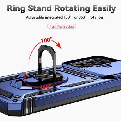 For Samsung Galaxy A14 5G Sliding Camshield Holder Phone Case(Blue) by buy2fix