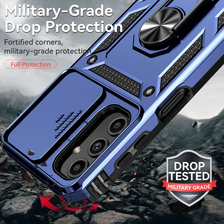 For Samsung Galaxy A14 5G Sliding Camshield Holder Phone Case(Blue) by buy2fix