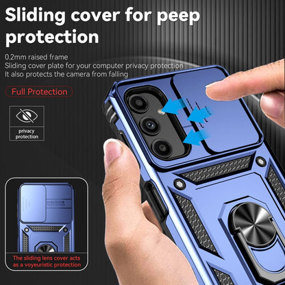 For Samsung Galaxy A14 5G Sliding Camshield Holder Phone Case(Blue) by buy2fix