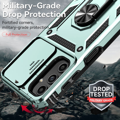 For Samsung Galaxy A14 5G Sliding Camshield Holder Phone Case(Dark Green) by buy2fix