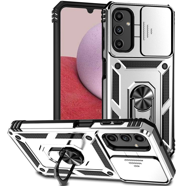 For Samsung Galaxy A14 5G Sliding Camshield Holder Phone Case(Silver) by buy2fix