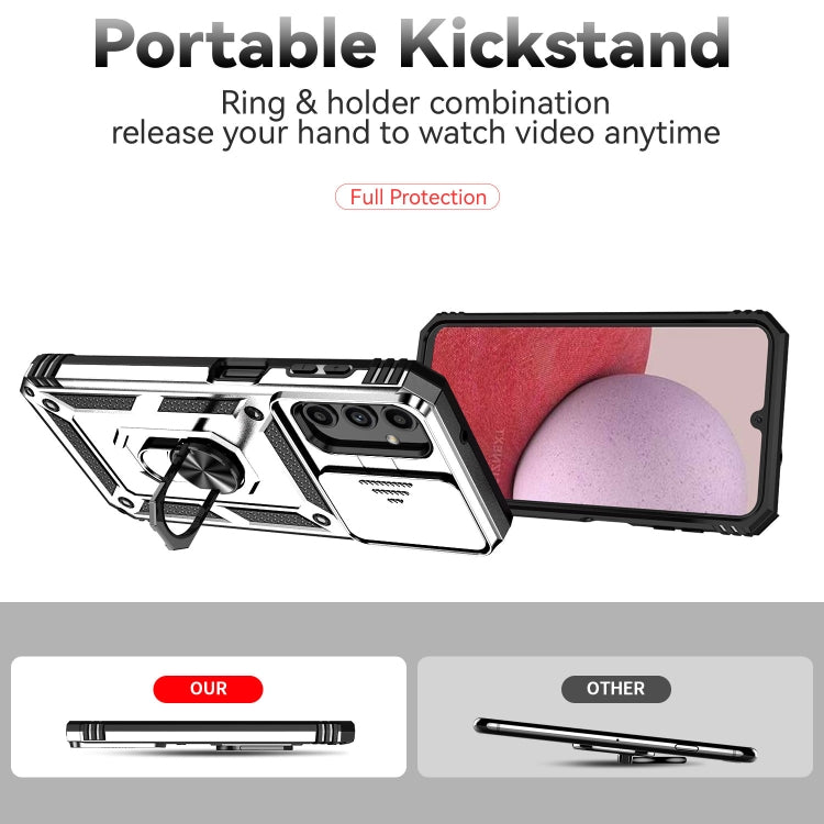 For Samsung Galaxy A14 5G Sliding Camshield Holder Phone Case(Silver) by buy2fix