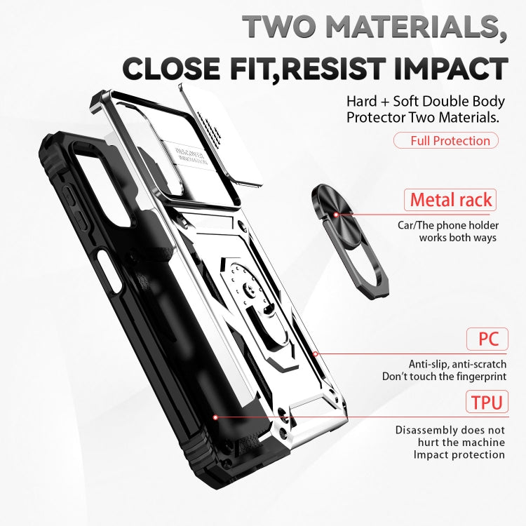 For Samsung Galaxy A14 5G Sliding Camshield Holder Phone Case(Silver) by buy2fix