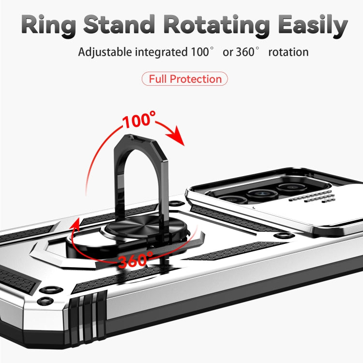 For Samsung Galaxy A14 5G Sliding Camshield Holder Phone Case(Silver) by buy2fix