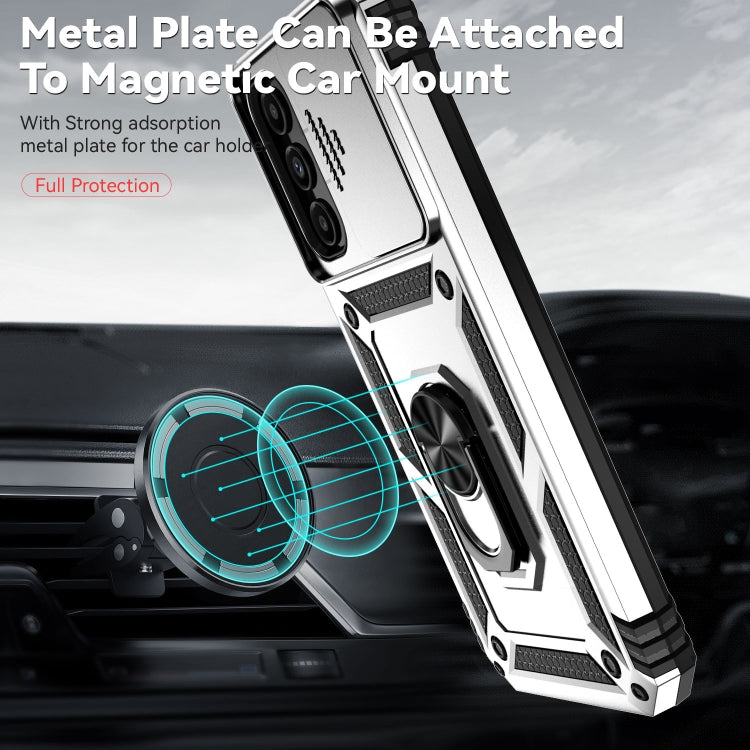 For Samsung Galaxy A14 5G Sliding Camshield Holder Phone Case(Silver) by buy2fix