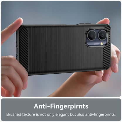For Realme C30s Brushed Texture Carbon Fiber TPU Phone Case(Black) - Realme Cases by buy2fix | Online Shopping UK | buy2fix