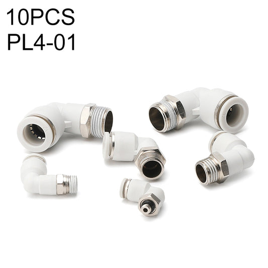 PL4-01 LAIZE 10pcs PL Elbow Pneumatic Quick Fitting Connector - Interface Series by LAIZE | Online Shopping UK | buy2fix