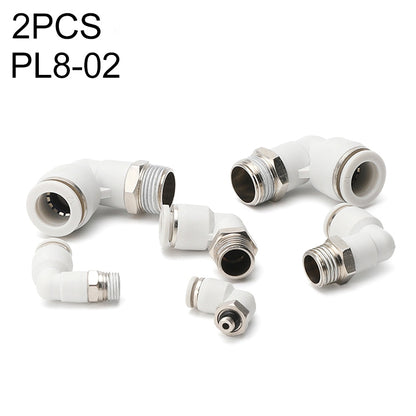 PL8-02 LAIZE 2pcs PL Elbow Pneumatic Quick Fitting Connector - Interface Series by LAIZE | Online Shopping UK | buy2fix