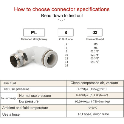 PL8-04 LAIZE PL Elbow Pneumatic Quick Fitting Connector - Interface Series by LAIZE | Online Shopping UK | buy2fix