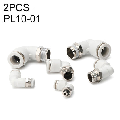 PL10-01 LAIZE 2pcs PL Elbow Pneumatic Quick Fitting Connector - Interface Series by LAIZE | Online Shopping UK | buy2fix