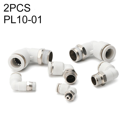 PL10-01 LAIZE 2pcs PL Elbow Pneumatic Quick Fitting Connector - Interface Series by LAIZE | Online Shopping UK | buy2fix