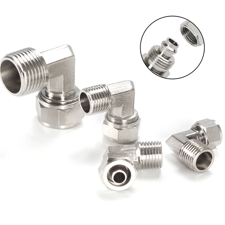 FL6-02 LAIZE Nickel Plated Copper Trachea Quick Fitting Twist Elbow Lock Female Connector - Interface Series by LAIZE | Online Shopping UK | buy2fix