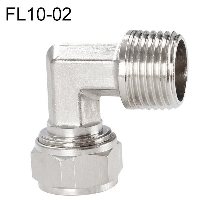 FL10-02 LAIZE Nickel Plated Copper Trachea Quick Fitting Twist Elbow Lock Female Connector - Interface Series by LAIZE | Online Shopping UK | buy2fix