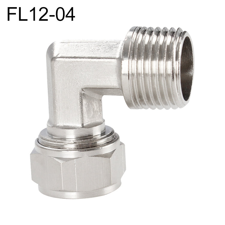 FL12-04 LAIZE Nickel Plated Copper Trachea Quick Fitting Twist Elbow Lock Female Connector - Interface Series by LAIZE | Online Shopping UK | buy2fix