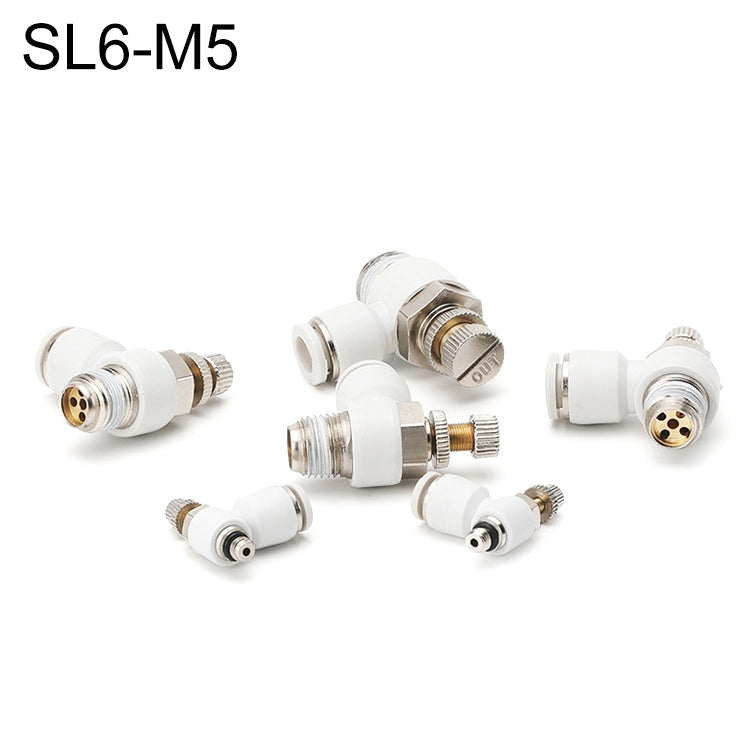 SL6-M5 LAIZE SL Throttle Valve Elbow Pneumatic Quick Connector - Interface Series by LAIZE | Online Shopping UK | buy2fix