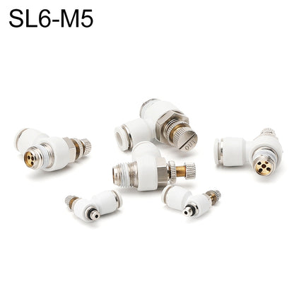 SL6-M5 LAIZE SL Throttle Valve Elbow Pneumatic Quick Connector - Interface Series by LAIZE | Online Shopping UK | buy2fix