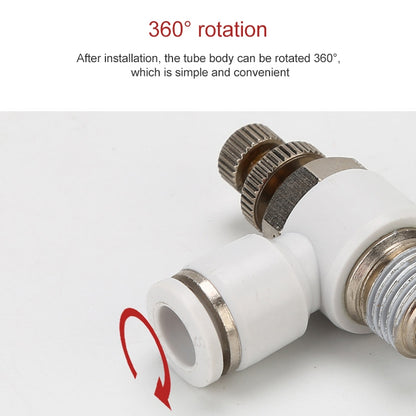 SL8-01 LAIZE SL Throttle Valve Elbow Pneumatic Quick Connector - Interface Series by LAIZE | Online Shopping UK | buy2fix