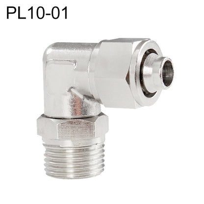 PL10-01 LAIZE Nickel Plated Copper Trachea Quick Fitting Twist Swivel Elbow Lock Female Connector - Interface Series by LAIZE | Online Shopping UK | buy2fix