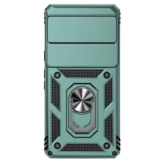 For Google Pixel 7 5G Sliding Camshield Holder Phone Case(Dark Green) - Google Cases by buy2fix | Online Shopping UK | buy2fix