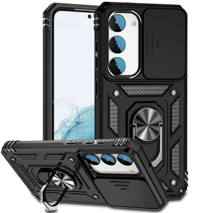 For Samsung Galaxy S23+ 5G Sliding Camshield Holder Phone Case(Black) - Galaxy S23+ 5G Cases by buy2fix | Online Shopping UK | buy2fix