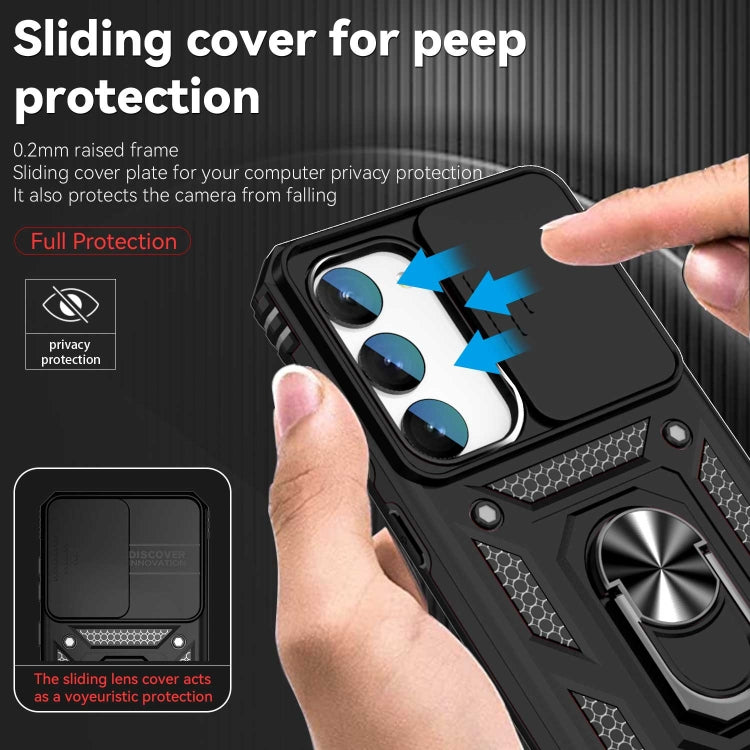 For Samsung Galaxy S23+ 5G Sliding Camshield Holder Phone Case(Black) - Galaxy S23+ 5G Cases by buy2fix | Online Shopping UK | buy2fix