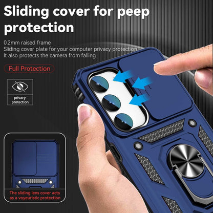 For Samsung Galaxy S23+ 5G Sliding Camshield Holder Phone Case(Blue) - Galaxy S23+ 5G Cases by buy2fix | Online Shopping UK | buy2fix