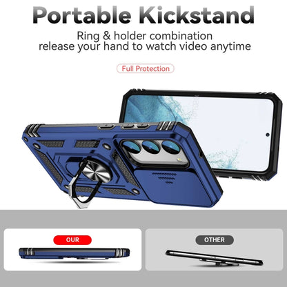 For Samsung Galaxy S23+ 5G Sliding Camshield Holder Phone Case(Blue) - Galaxy S23+ 5G Cases by buy2fix | Online Shopping UK | buy2fix
