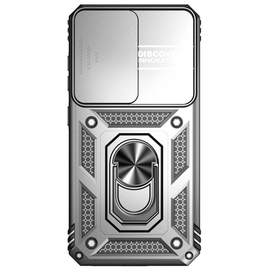 For Samsung Galaxy S23+ 5G Sliding Camshield Holder Phone Case(Silver) - Galaxy S23+ 5G Cases by buy2fix | Online Shopping UK | buy2fix
