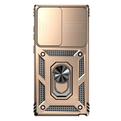 For Samsung Galaxy S23 Ultra 5G Sliding Camshield Holder Phone Case(Gold) - Galaxy S23 Ultra 5G Cases by buy2fix | Online Shopping UK | buy2fix