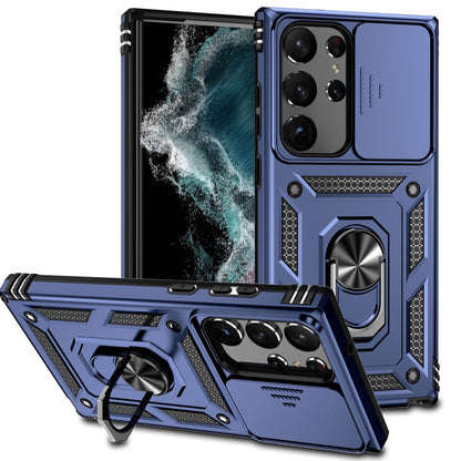For Samsung Galaxy S23 Ultra 5G Sliding Camshield Holder Phone Case(Blue) - Galaxy S23 Ultra 5G Cases by buy2fix | Online Shopping UK | buy2fix